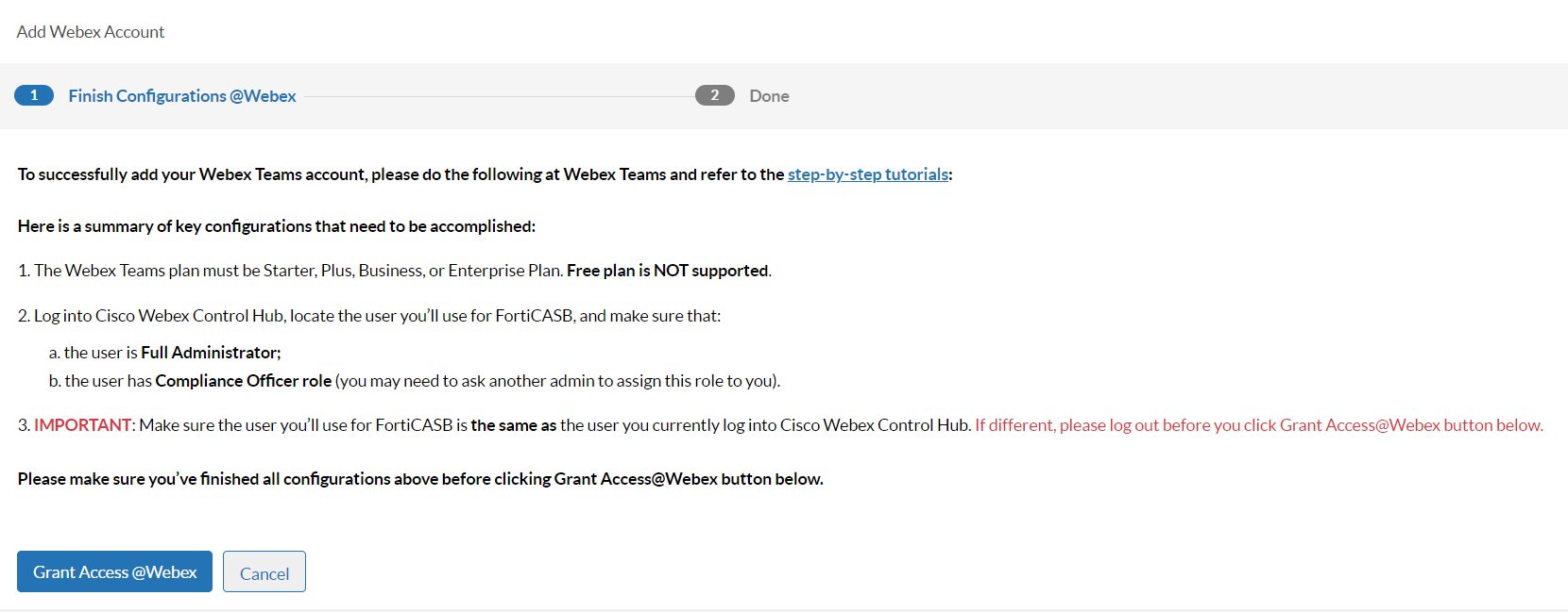Sign in to webex teams